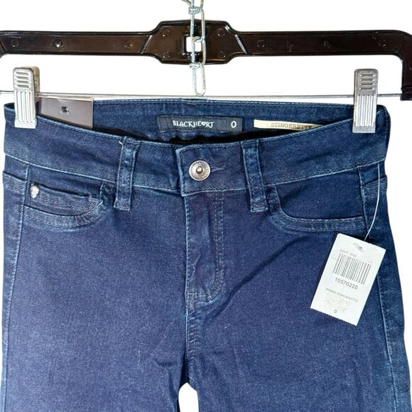 Blackheart Hot Topic NWT Women's Junior 0 Indigo Stingerette Super Skinny Jeans - Picture 4 of 10